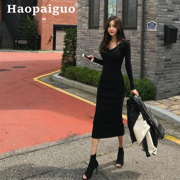 casual dresses black knitted sweater ladies long sleeve sheath bodycon wrap dress women solid good elastic autumn robe, Black;gray
casual dresses black knitted sweater ladies long sleeve sheath bodycon wrap dress women solid good elastic autumn robe, Black;gray