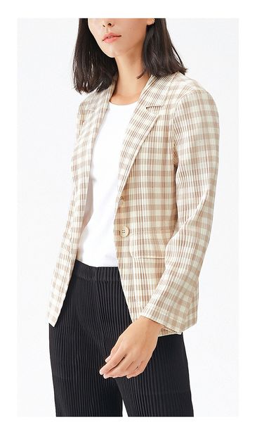 dresses miiyake fashion fold lattice single breasted big turndown collar coat suits, White
dresses miiyake fashion fold lattice single breasted big turndown collar coat suits, White