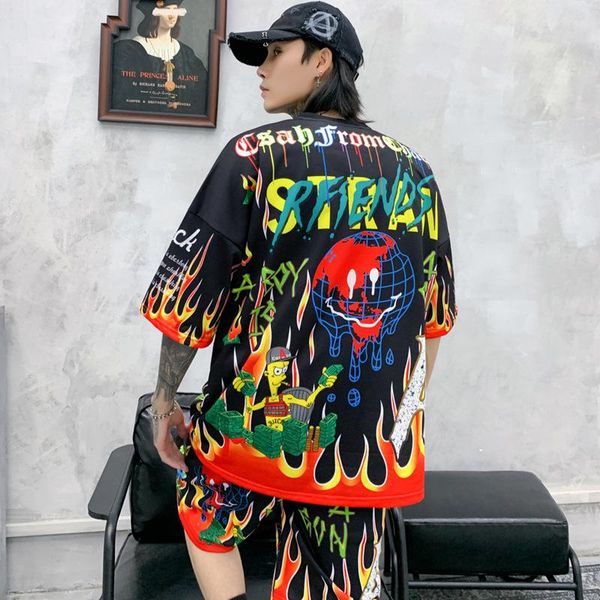 men's t-shirts seveyfan 2021 hip hop t shirts fashion cartoon graffiti tees summer cotton short sleeve for male, White;black
men's t-shirts seveyfan 2021 hip hop t shirts fashion cartoon graffiti tees summer cotton short sleeve for male, White;black