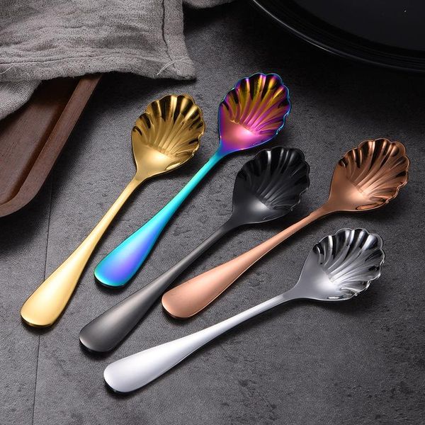 spoons stainless steel gold plated ice cream coffee shell sugar spoon long tea gift
spoons stainless steel gold plated ice cream coffee shell sugar spoon long tea gift