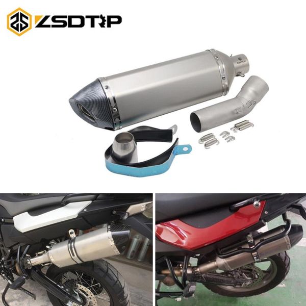 motorcycle exhaust system zsdtrp escape modified middle pipe link muffler laser marking for f650gs f700gs f800g
motorcycle exhaust system zsdtrp escape modified middle pipe link muffler laser marking for f650gs f700gs f800g