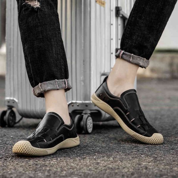 dress shoes summer men's sandals leather classic walking breathable beach sandalias man fashion slippers outdoor casual roman t29v, Black
dress shoes summer men's sandals leather classic walking breathable beach sandalias man fashion slippers outdoor casual roman t29v, Black