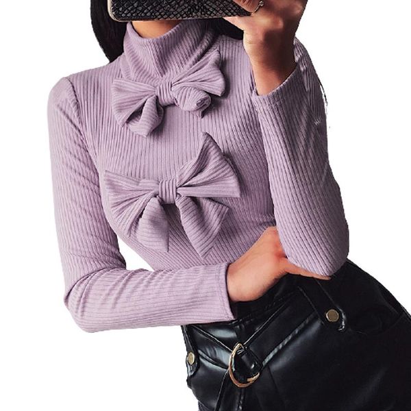 women's sweaters women autumn winter bow elegant solid slim long sleeve turtleneck sweater femme casual harajuku korean knitted pullove, White;black
women's sweaters women autumn winter bow elegant solid slim long sleeve turtleneck sweater femme casual harajuku korean knitted pullove, White;black