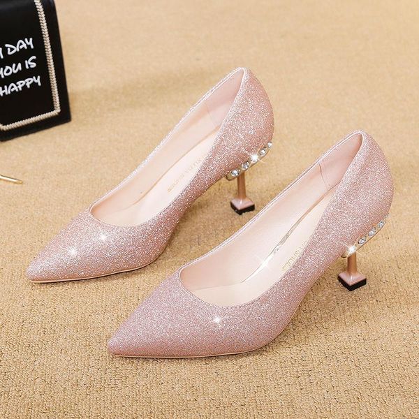 dress shoes rhinestone high heels fine heel champagne pointed women's 2021 silver sequin wedding korean versatile, Black
dress shoes rhinestone high heels fine heel champagne pointed women's 2021 silver sequin wedding korean versatile, Black
