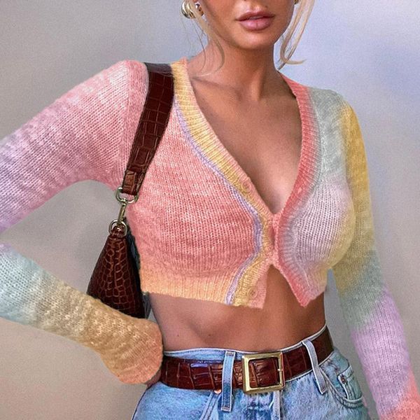 women's knits & tees 2021 y2k knitted cropped cardigans green vintage pullovers women v neck long sleeve autumn button up sweater, White
women's knits & tees 2021 y2k knitted cropped cardigans green vintage pullovers women v neck long sleeve autumn button up sweater, White