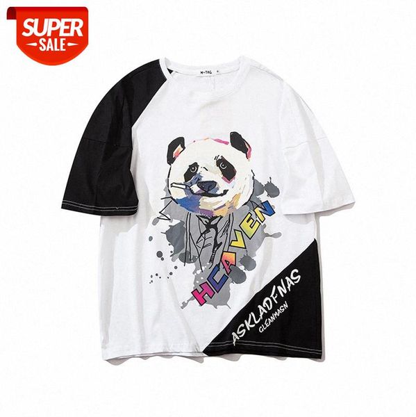 american high street letter printed t-shirt simple and loose panda splash ink printing short-sleeved tee couple men women #f80e, White;black
american high street letter printed t-shirt simple and loose panda splash ink printing short-sleeved tee couple men women #f80e, White;black