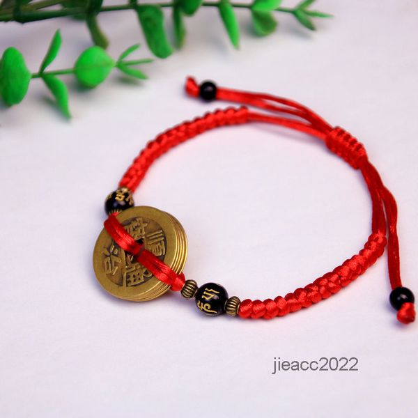 braided bracelet hand woven lucky knot red women in year their birth. real emperors coin red rope, Golden;silver
braided bracelet hand woven lucky knot red women in year their birth. real emperors coin red rope, Golden;silver