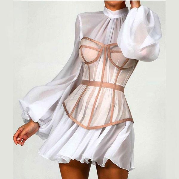casual dresses fashion blogger style twinset dress retro lantern sleeves chiffon mini + tube top, Black;gray
casual dresses fashion blogger style twinset dress retro lantern sleeves chiffon mini + tube top, Black;gray