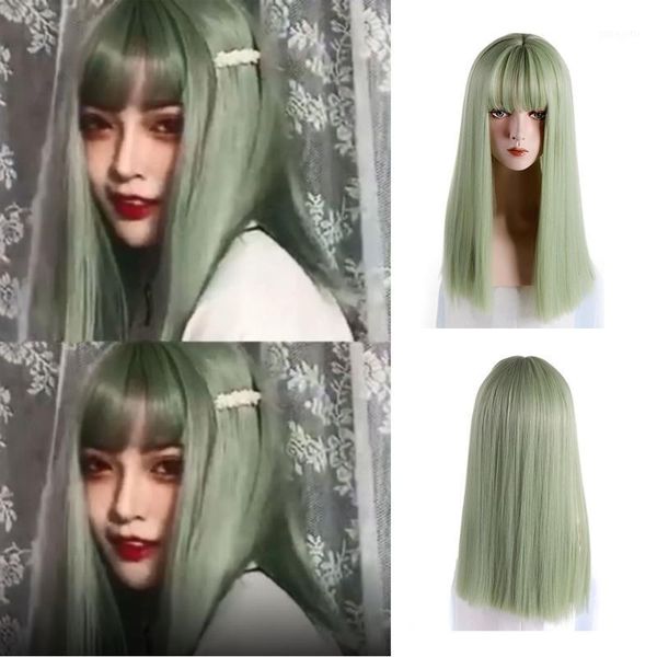 cyan-blue gree long straight hair synthetic wig for women bundle with closure daily/party heat resistant glueless wigs1, Black
cyan-blue gree long straight hair synthetic wig for women bundle with closure daily/party heat resistant glueless wigs1, Black