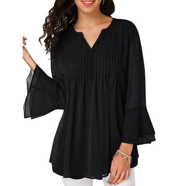 women's blouses & shirts womens and nice flare sleeve casual chiffon v neck long v-neck tank blouse summer fashion, White
women's blouses & shirts womens and nice flare sleeve casual chiffon v neck long v-neck tank blouse summer fashion, White