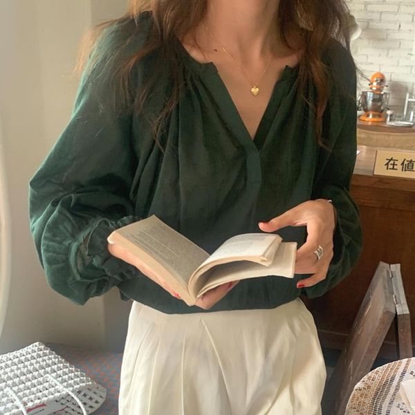 women's blouses & shirts 2021 summer temperament blouse female v-neck puff sleeve blusa thin loose sunscreen shirt kk669, White
women's blouses & shirts 2021 summer temperament blouse female v-neck puff sleeve blusa thin loose sunscreen shirt kk669, White