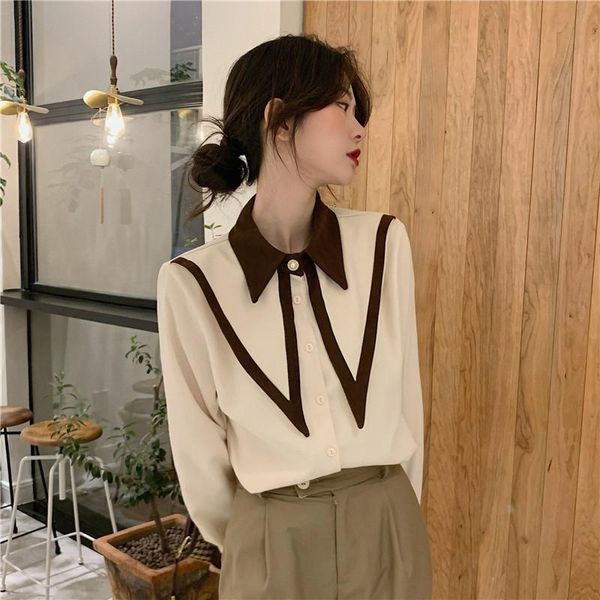 women's blouses & shirts spring corduroy business formal shirt casual long sleeve sweet blouse blusa, White
women's blouses & shirts spring corduroy business formal shirt casual long sleeve sweet blouse blusa, White