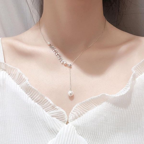 silver plated wheat ear artificial pearl necklace for women jewelry female clavicle chain simple and light luxury pendant necklaces
silver plated wheat ear artificial pearl necklace for women jewelry female clavicle chain simple and light luxury pendant necklaces