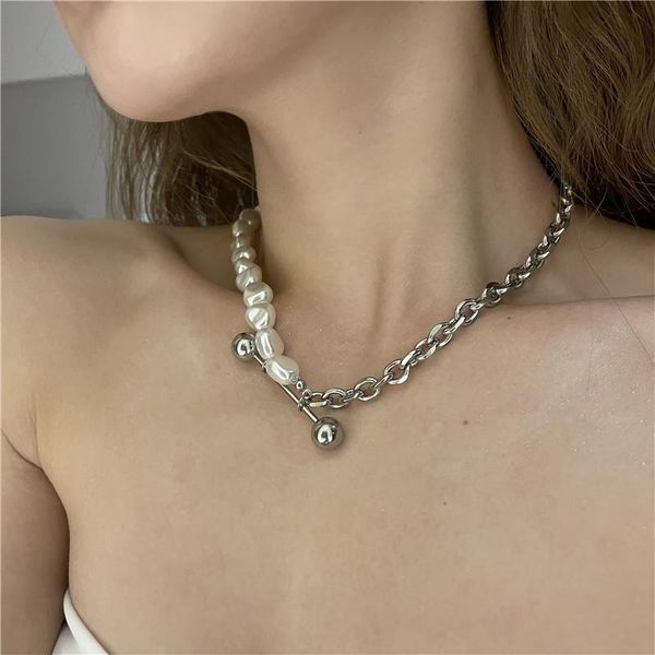 chokers lovoacc rock irregular baroque pearl necklaces for women beads chunky chain titanium steel necklace cool pendientes, Golden;silver
chokers lovoacc rock irregular baroque pearl necklaces for women beads chunky chain titanium steel necklace cool pendientes, Golden;silver