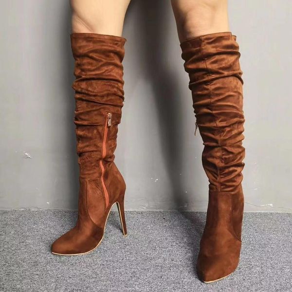 boots female fashions around the knee high-heeled boots pointed toe cute brown booties size 5-15 w5e0, Black
boots female fashions around the knee high-heeled boots pointed toe cute brown booties size 5-15 w5e0, Black