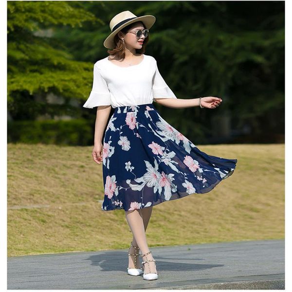 skirts 2021 summer style women's chiffon skirt fashion high waist printed a-line pleated medium floral, Black
skirts 2021 summer style women's chiffon skirt fashion high waist printed a-line pleated medium floral, Black