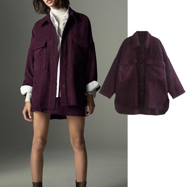 woman autumn velvet single collar breasted jacket long lady streetwear outerwear, Black;brown
woman autumn velvet single collar breasted jacket long lady streetwear outerwear, Black;brown