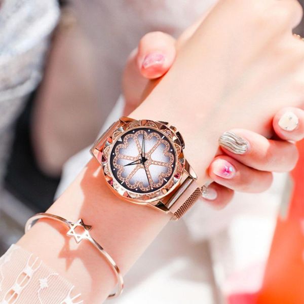 wristwatches luxury rose gold women watches fashion diamond flower dial starry sky watch ladies magnetic quartz clock relogio feminino gift, Slivery;brown
wristwatches luxury rose gold women watches fashion diamond flower dial starry sky watch ladies magnetic quartz clock relogio feminino gift, Slivery;brown