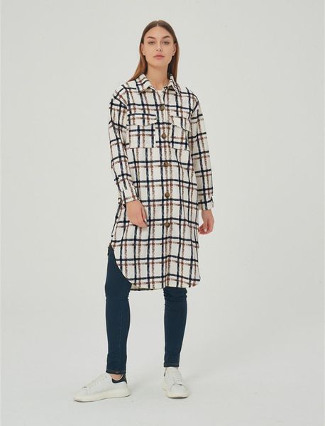 women's trench coats ewsfv 2022 autumn and winter versatile women long sleeve plaid printed shirt tweed fashion coat, Tan;black
women's trench coats ewsfv 2022 autumn and winter versatile women long sleeve plaid printed shirt tweed fashion coat, Tan;black
