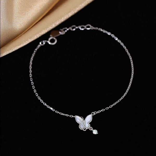 link, chain 2021 fashion women silver plated cz crystal butterfly fine bracelet simple zircon charm party jewelry, Black
link, chain 2021 fashion women silver plated cz crystal butterfly fine bracelet simple zircon charm party jewelry, Black