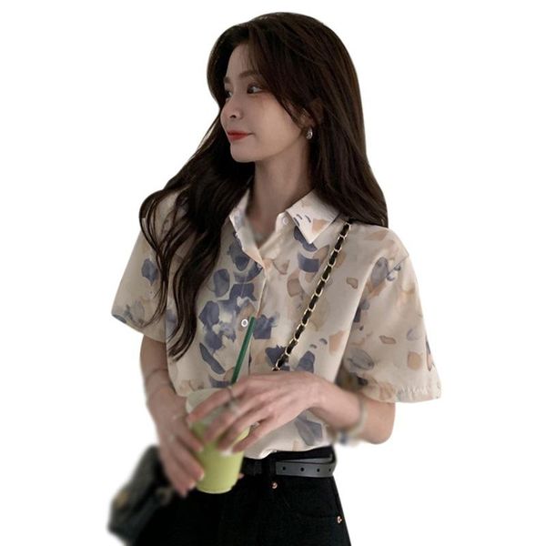 women's blouses & shirts femme short sleeve summer korean women floral print plus sizeholiday dress vestido de mujer, White
women's blouses & shirts femme short sleeve summer korean women floral print plus sizeholiday dress vestido de mujer, White