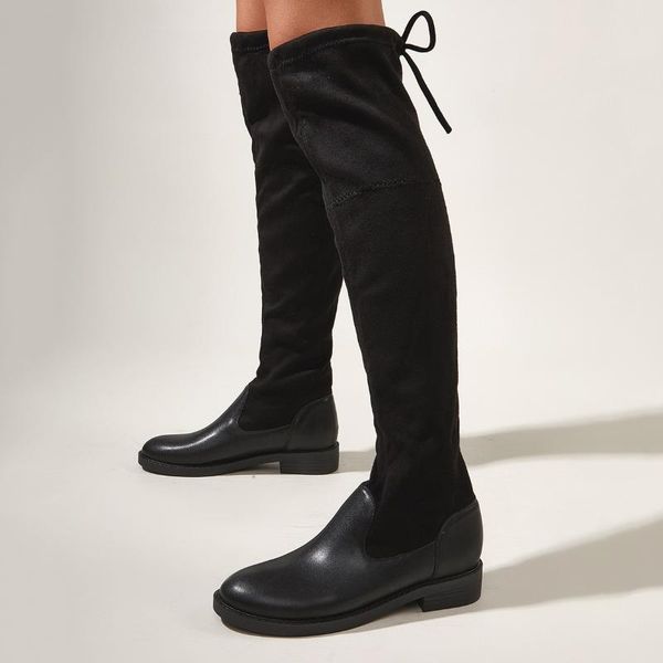 boots women 2021 shoes round toe thigh high heels winter footwear autumn rubber over-the-knee flat low, Black
boots women 2021 shoes round toe thigh high heels winter footwear autumn rubber over-the-knee flat low, Black