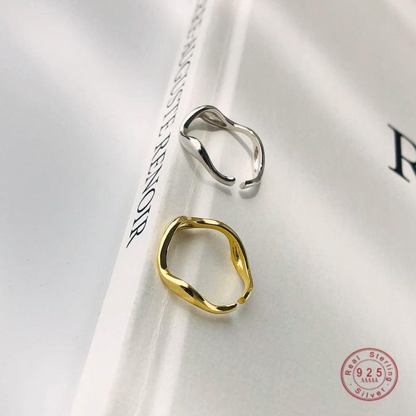 sterling silver simple wave irregular opening adjustable ring women friendship gift girlfriends student jewelry accessories cluster rings, Golden;silver
sterling silver simple wave irregular opening adjustable ring women friendship gift girlfriends student jewelry accessories cluster rings, Golden;silver