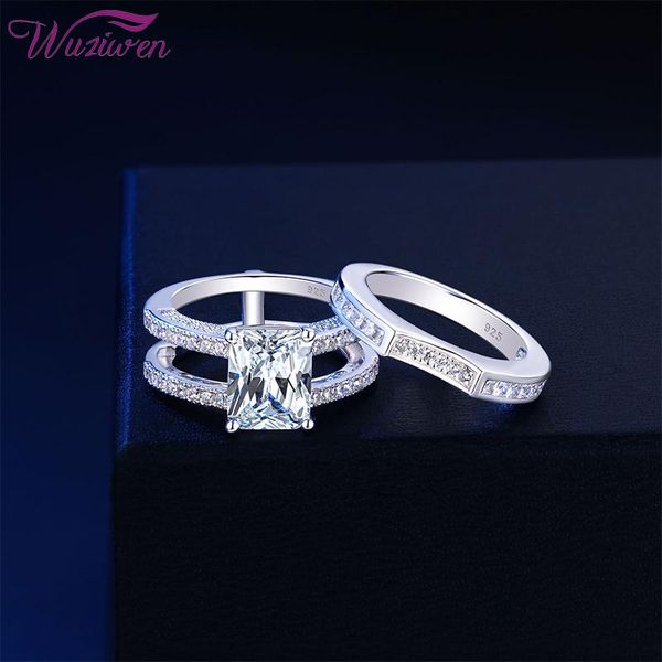cluster rings wuziwen massy genuine 925 sterling silver wedding ring set for women bride rectangle engagement cubic zircons, Golden;silver
cluster rings wuziwen massy genuine 925 sterling silver wedding ring set for women bride rectangle engagement cubic zircons, Golden;silver