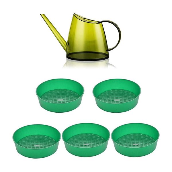 pcs green plastic garden soil sieve & 1 watering can long spout kettle small pot equipments
pcs green plastic garden soil sieve & 1 watering can long spout kettle small pot equipments