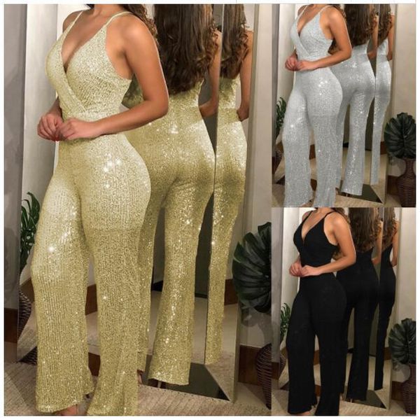 women's jumpsuits & rompers elegant women sleeveless sequin glitter shiny trousers wide leg pants backless belt bodysuit playsuit, Black;white
women's jumpsuits & rompers elegant women sleeveless sequin glitter shiny trousers wide leg pants backless belt bodysuit playsuit, Black;white