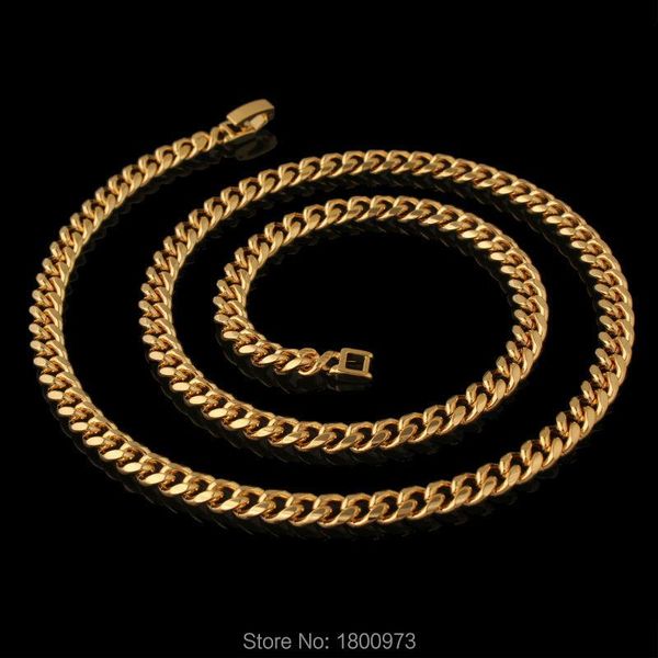 chains trendy men gold necklacejewelry color 7 mm thick curb cuban link chain necklaces wholesale, Silver 
chains trendy men gold necklacejewelry color 7 mm thick curb cuban link chain necklaces wholesale, Silver