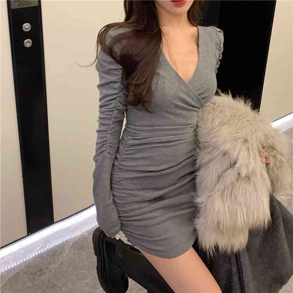 2 colors spring and autumn solid color long sleeve dress women korean style bodycon mini dress women(r99502) 210423, Black;gray
2 colors spring and autumn solid color long sleeve dress women korean style bodycon mini dress women(r99502) 210423, Black;gray