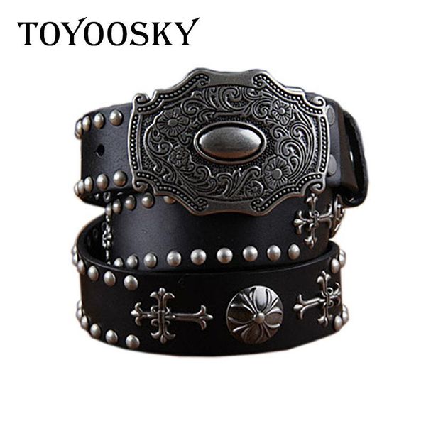 belts toyoosky designer rivet vintage women men belt pin buckle for female genuine cowskin, Black;brown
belts toyoosky designer rivet vintage women men belt pin buckle for female genuine cowskin, Black;brown