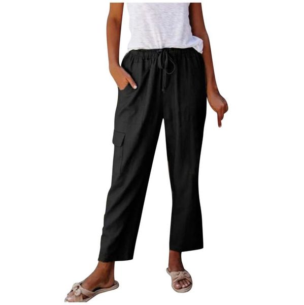 women's pants & capris white linen for women tightness trousers pockets casual plus size straight drawstring home pantaloni donna, Black;white
women's pants & capris white linen for women tightness trousers pockets casual plus size straight drawstring home pantaloni donna, Black;white