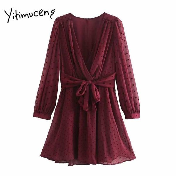 yitimuceng mesh dot dress for women chiffon sashes a-line club v-neck midi spring summer fashion party long sleeve 210601, Black;gray
yitimuceng mesh dot dress for women chiffon sashes a-line club v-neck midi spring summer fashion party long sleeve 210601, Black;gray