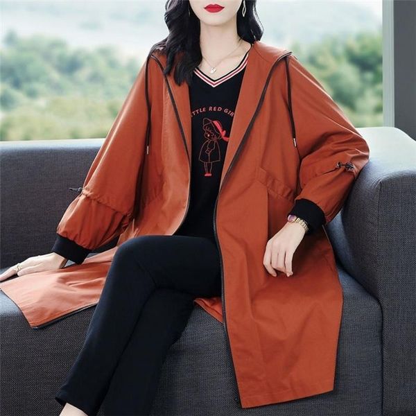 women's trench coats plus size 6xl women windbreaker 2021 spring autumn hooded long coat female fashion casual orange black overwear, Tan;black
women's trench coats plus size 6xl women windbreaker 2021 spring autumn hooded long coat female fashion casual orange black overwear, Tan;black