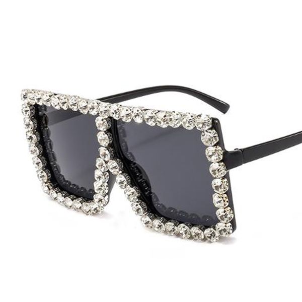 square oversized sunglasses fashion shades colorful rhinestone full women big frame vintage glasses women, White;black
square oversized sunglasses fashion shades colorful rhinestone full women big frame vintage glasses women, White;black