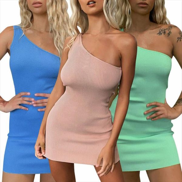 fashion solid sleeveless ribbed women dress bodycon slim off one shoulder bardot jumper summer mini ladies, Black;gray
fashion solid sleeveless ribbed women dress bodycon slim off one shoulder bardot jumper summer mini ladies, Black;gray
