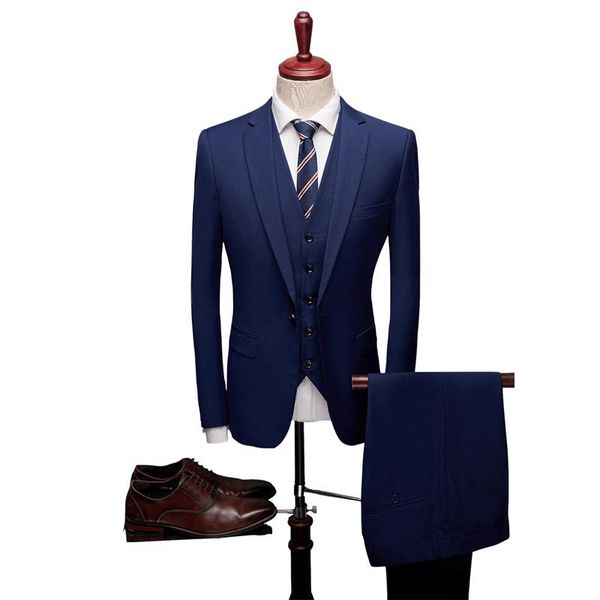 men's suits & blazers 2021 (jacket+vest+pants) three-piece business casual suit korean style slim wedding groom dress, White;black
men's suits & blazers 2021 (jacket+vest+pants) three-piece business casual suit korean style slim wedding groom dress, White;black