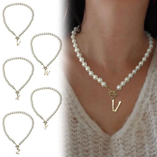 pendant necklaces 26 letters shape imitation pearls necklace ornaments female fashion choker beads party jewelry, Silver
pendant necklaces 26 letters shape imitation pearls necklace ornaments female fashion choker beads party jewelry, Silver