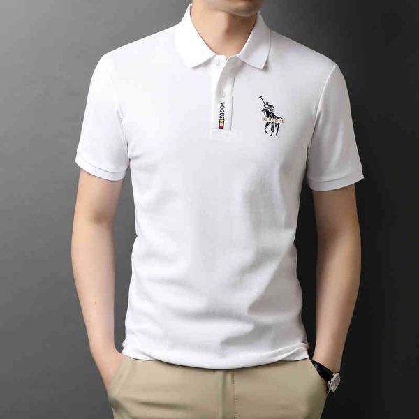 men's t shirt short sleeve polo summer half business embroidered simple, White;black
men's t shirt short sleeve polo summer half business embroidered simple, White;black