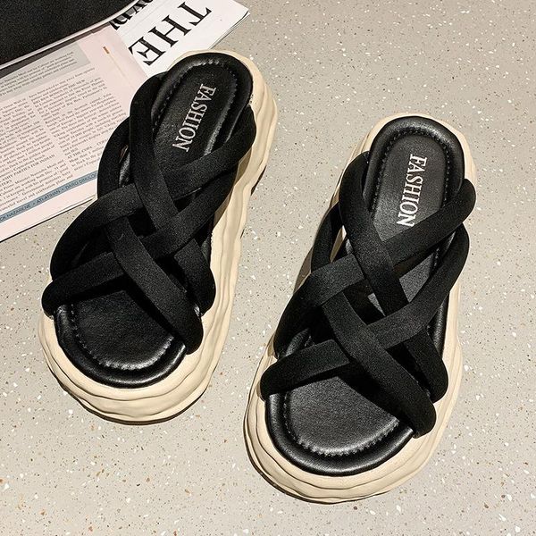 sandals summer thick women slippers platform weave holiday men beach shoes zapatillas mujer female walking, Black
sandals summer thick women slippers platform weave holiday men beach shoes zapatillas mujer female walking, Black