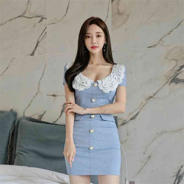 floral lace patchwork peter pan collar short sleeve summer dress women clothes slim fit buttons mini party bodycon 210603, Black;gray
floral lace patchwork peter pan collar short sleeve summer dress women clothes slim fit buttons mini party bodycon 210603, Black;gray