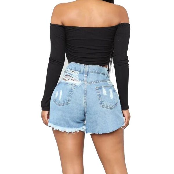 women's shorts denim ripped frayed hem casual jeans for women feminino chic ladies bottom, White;black
women's shorts denim ripped frayed hem casual jeans for women feminino chic ladies bottom, White;black