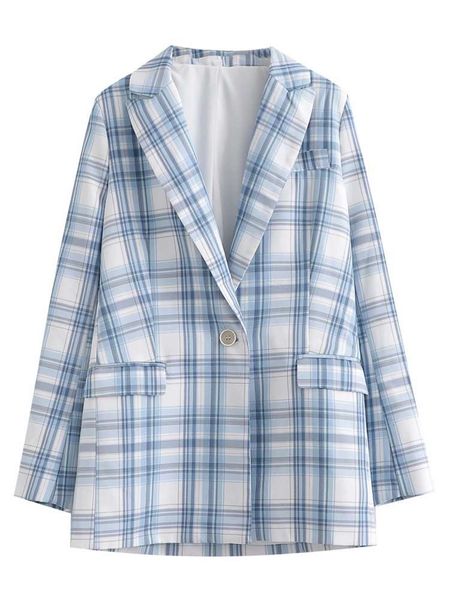 wind women's sense plaid suit coat, Black;brown 
wind women's sense plaid suit coat, Black;brown