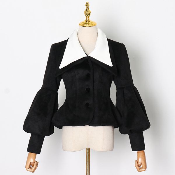pants Winter Women's fashions retro lapel single-breasted design lantern waist small fragrance female jacket, White
pants Winter Women's fashions retro lapel single-breasted design lantern waist small fragrance female jacket, White
