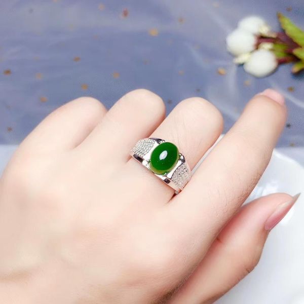 cluster rings exquisite green hetian jade ring for men silver jewelry natural gem real 925 boyfriend gift lucky stone, Golden;silver
cluster rings exquisite green hetian jade ring for men silver jewelry natural gem real 925 boyfriend gift lucky stone, Golden;silver