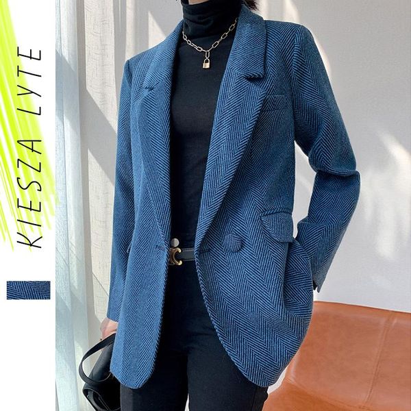 women's suits & blazers elegant blue woolen coat suit jacket female 2021 autumn winter style leisure british blazer cardigan, White;black
women's suits & blazers elegant blue woolen coat suit jacket female 2021 autumn winter style leisure british blazer cardigan, White;black