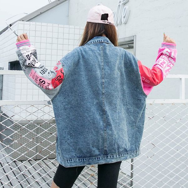 spring autumn fashion sequins cartoon leopard denim jackets loose lady streetwear coats 200919, Black;brown
spring autumn fashion sequins cartoon leopard denim jackets loose lady streetwear coats 200919, Black;brown