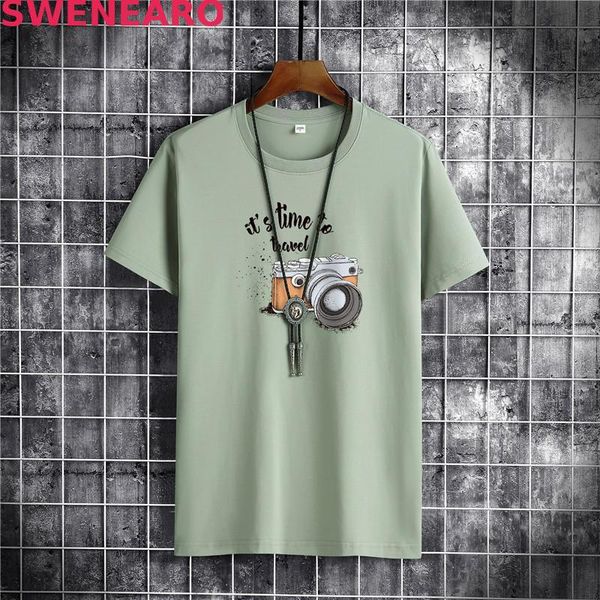 summer t-shirt brand clothing o-neck camera printing men's breathable 100% cotton t-shirts, White;black
summer t-shirt brand clothing o-neck camera printing men's breathable 100% cotton t-shirts, White;black